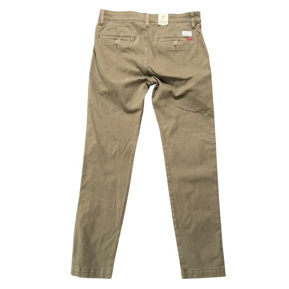 Levi's XX Chino Slim Taper 31x32 Green Stretch Mens PantsKhaki Garment Dyed